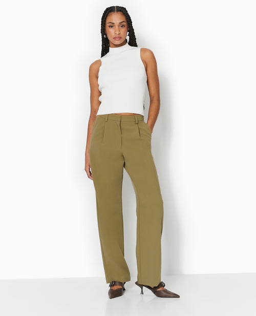 Pantalon droit avec pinces - PIMKIE - 1