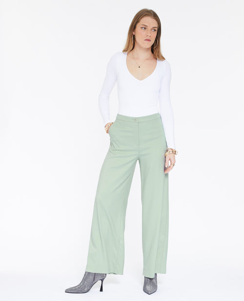 Pantalon large et droit taille haute - PIMKIE - 3