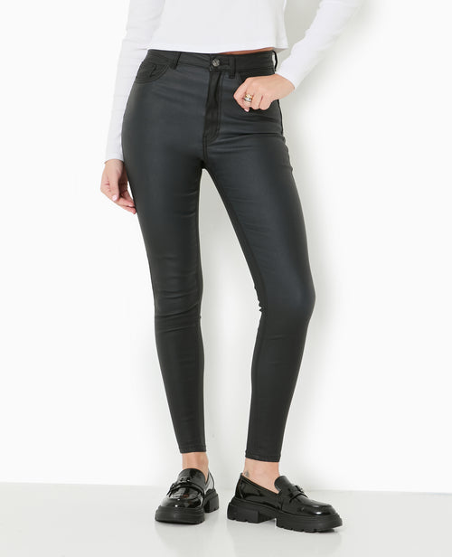Jean skinny enduit effet cuir - PIMKIE - 5