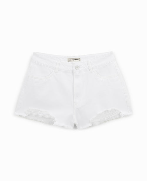 Short en jean coupé effet destroy - PIMKIE - 5