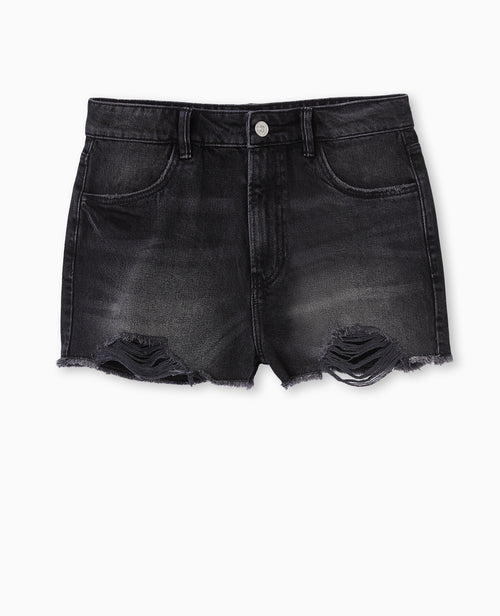 Short en jean coupé effet destroy - PIMKIE - 4