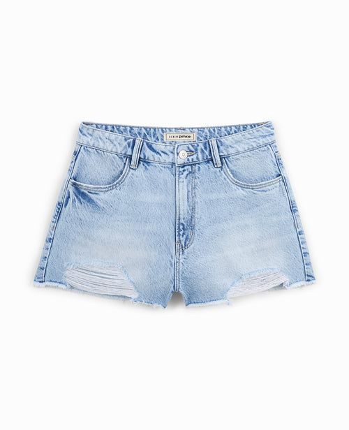 Short en jean coupé effet destroy - PIMKIE - 5