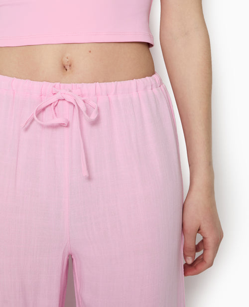 Pantalon large et droit avec taille élastiquée - PIMKIE - 2
