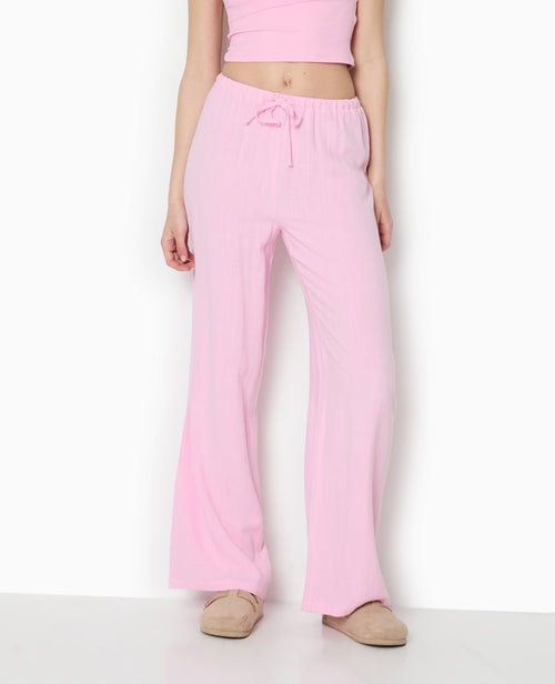 Pantalon large et droit avec taille élastiquée - PIMKIE - 5