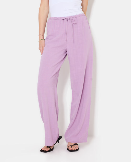 Pantalon large et droit avec taille élastiquée - PIMKIE - 5