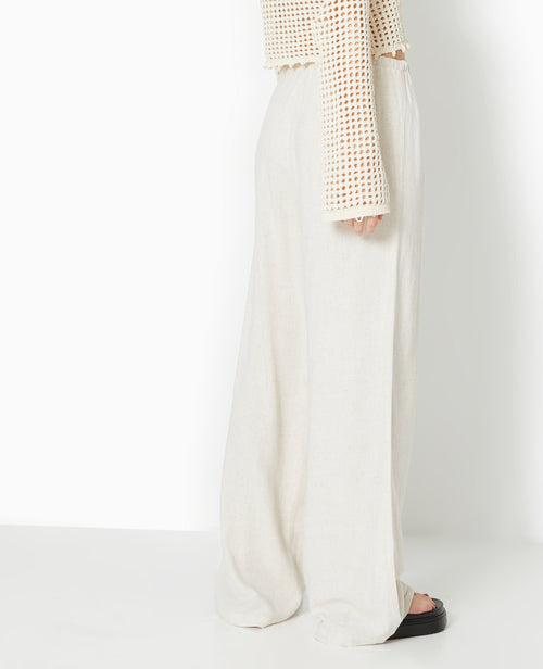 Pantalon droit et large avec taille élastiquée - PIMKIE - 6