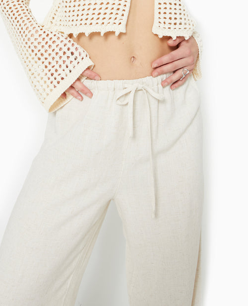 Pantalon droit et large avec taille élastiquée - PIMKIE - 7