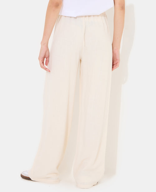 Pantalon large et droit avec taille élastiquée - PIMKIE - 6