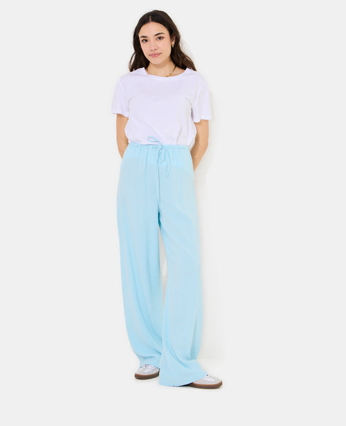 Pantalon large et droit avec taille élastiquée - PIMKIE - 1
