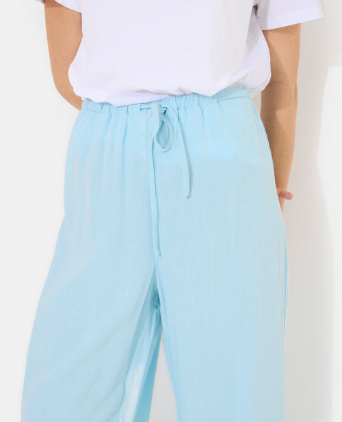 Pantalon large et droit avec taille élastiquée - PIMKIE - 3