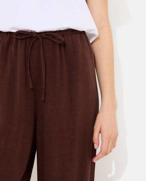 Pantalon large et droit avec taille élastiquée - PIMKIE - 3