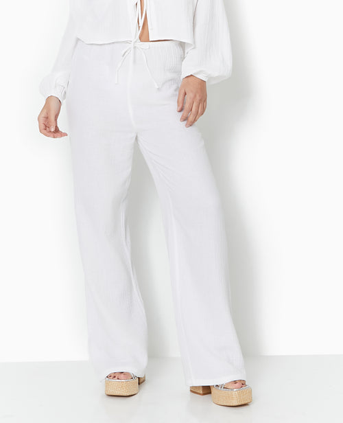 Pantalon large en gaze de coton - PIMKIE - 5