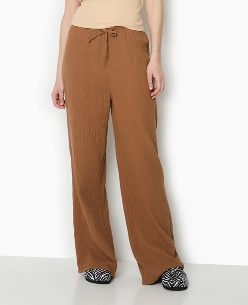 Pantalon large en gaze de coton - PIMKIE - 5