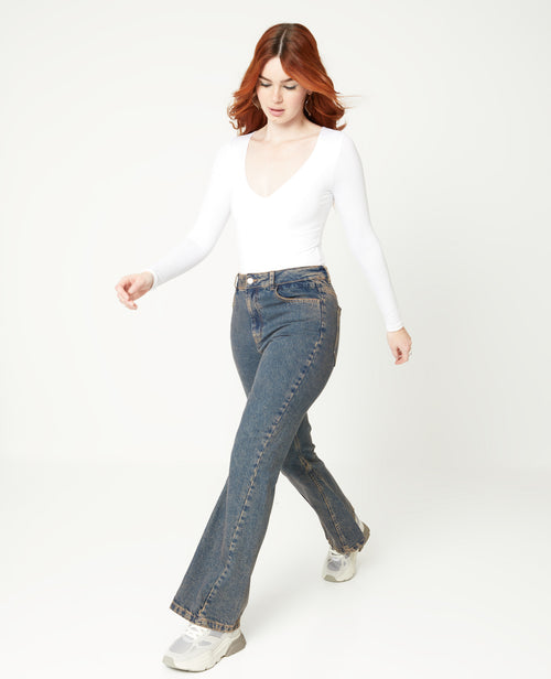 Jean flare effet dirty - PIMKIE - 1