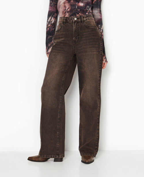 Jean wide taille haute effet dirty - PIMKIE - 5
