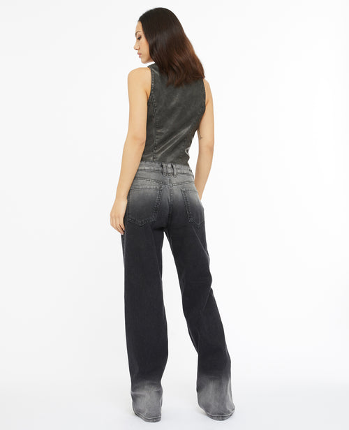 Jean wide taille basse effet délavé - PIMKIE - 3