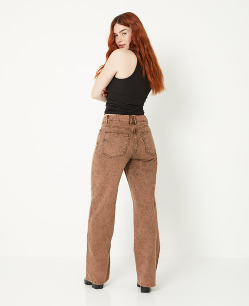 Jean droit taille basse effet délavé - PIMKIE - 4