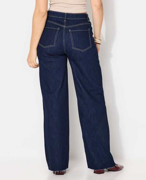 J71-1 / Jean wide taille haute avec bas coupés - PIMKIE - 6