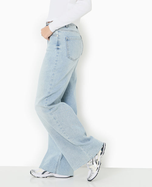 J71-1 / Jean wide taille haute bas coupés - PIMKIE - 2