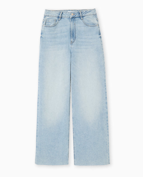 J71-1 / Jean wide taille haute bas coupés - PIMKIE - 4