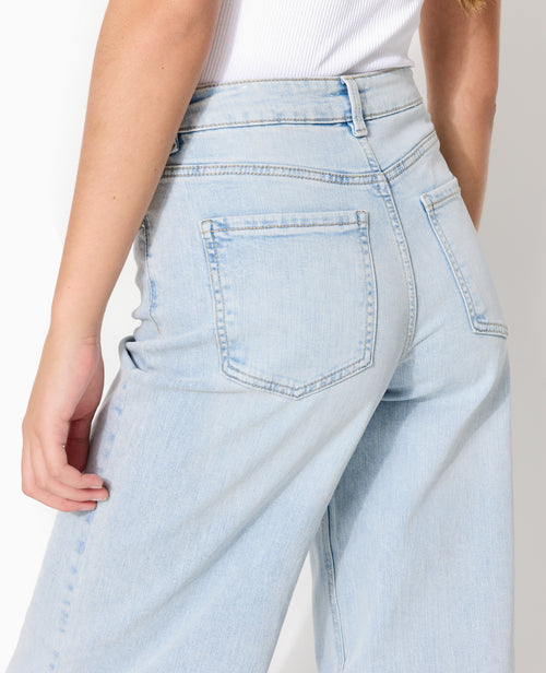 J71-1 / Jean wide taille haute avec bas coupés - PIMKIE - 2