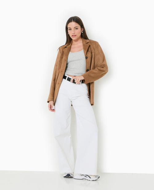 J71-1 / Jean wide taille haute bas coupés - PIMKIE - 1