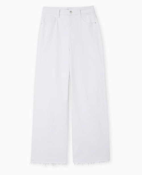J71-1 / Jean wide taille haute bas coupés - PIMKIE - 4
