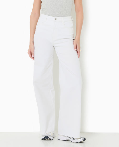 J71-1 / Jean wide taille haute bas coupés - PIMKIE - 5