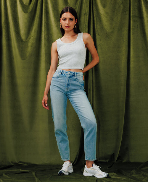 Jean mom taille haute - PIMKIE - 1