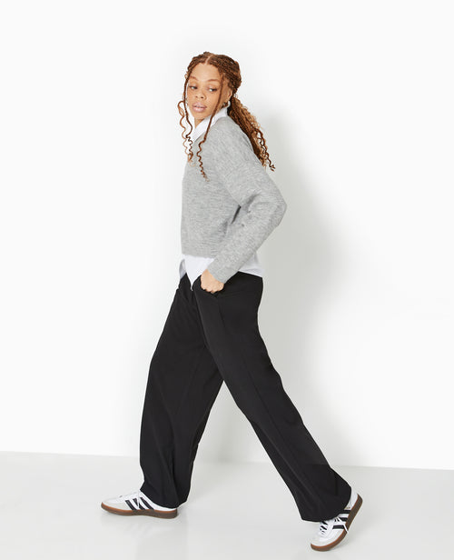 Pantalon large et droit avec pinces - PIMKIE - 2
