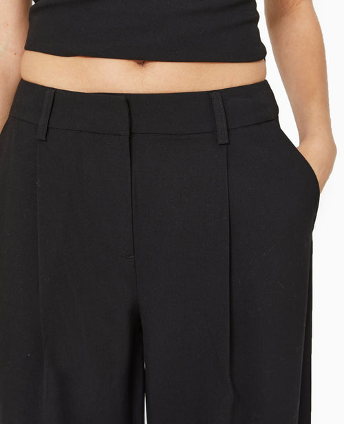 Pantalon large et droit avec pinces - PIMKIE - 3