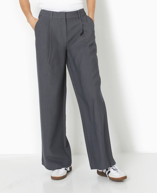 Pantalon large et droit avec pinces - PIMKIE - 5