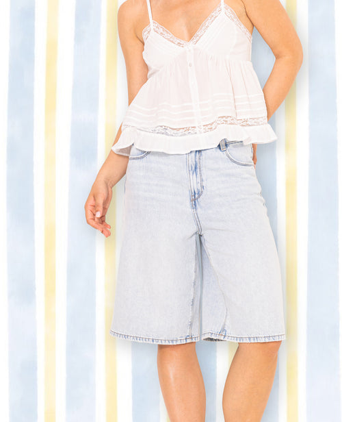 Bermuda en jean loose taille regular - PIMKIE - 1