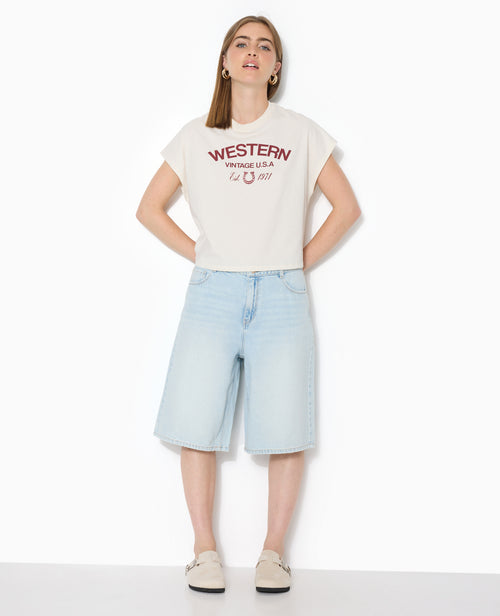 Bermuda en jean loose taille regular - PIMKIE - 5