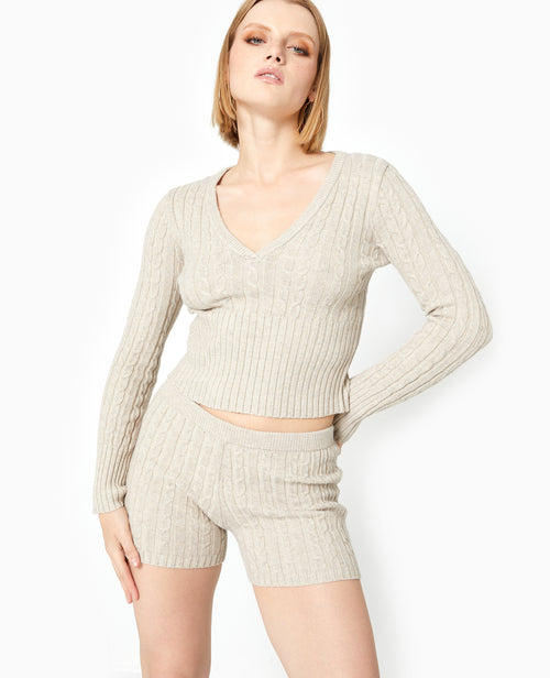 Short en maille torsadée - PIMKIE - 5