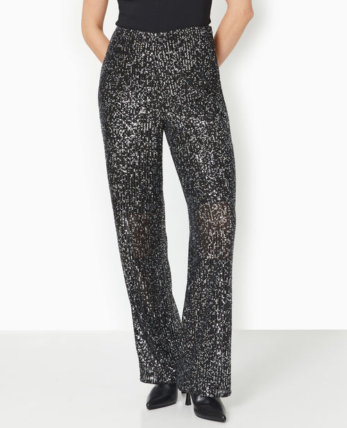 Pantalon large et doit avec sequins - PIMKIE - 1