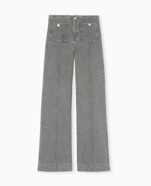 Jean flare taille haute avec poches plaquées - PIMKIE - 4