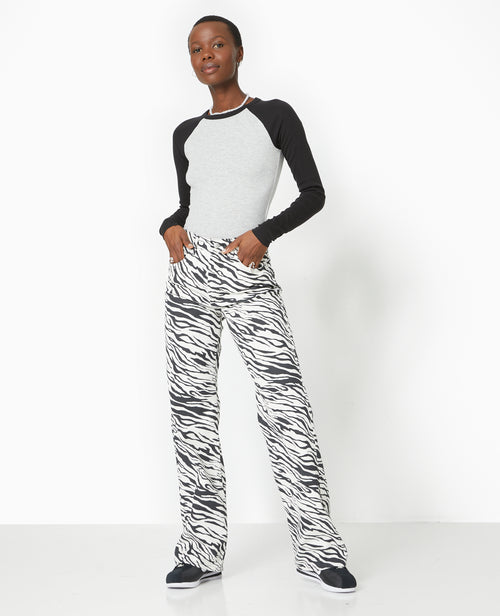 Jean droit motif zèbre - PIMKIE - 2