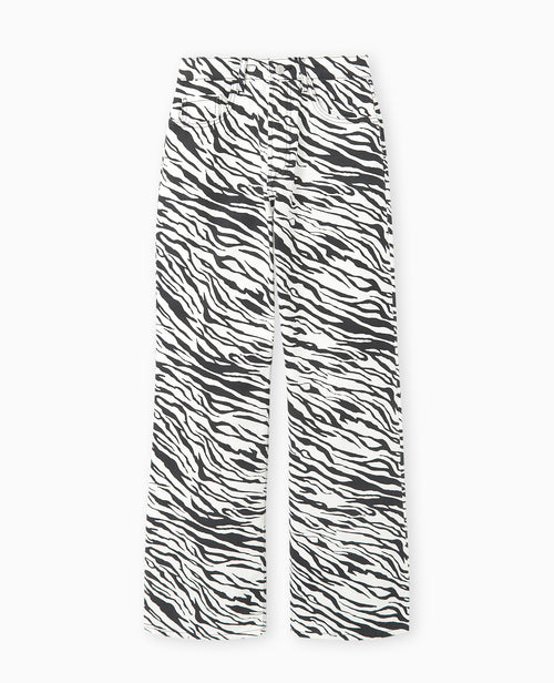 Jean droit motif zèbre - PIMKIE - 4