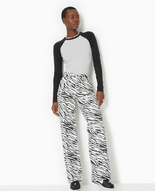 Jean droit motif zèbre - PIMKIE - 7