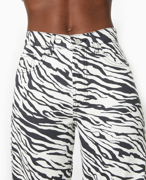 Jean droit motif zèbre - PIMKIE - 9