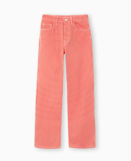 Jean rayé droit taille haute - PIMKIE - 4