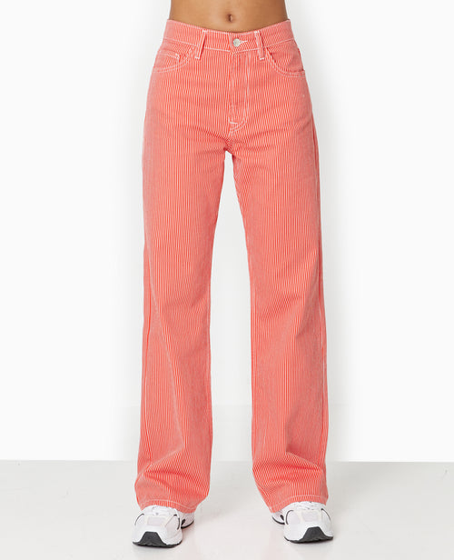 Jean rayé droit taille haute - PIMKIE - 5