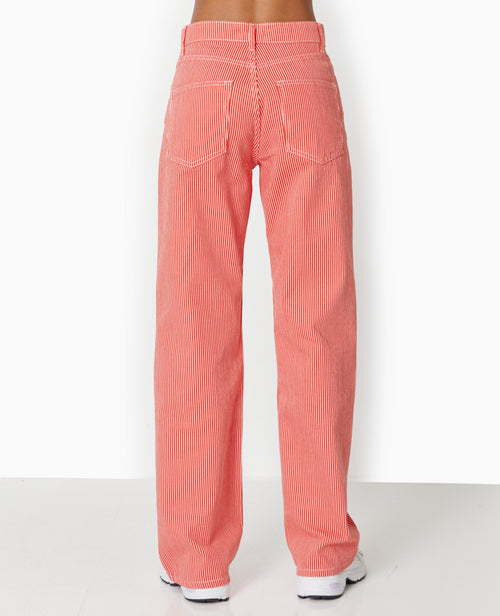 Jean rayé droit taille haute - PIMKIE - 6