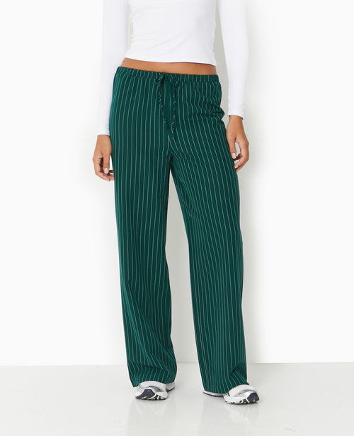 Pantalon droit taille élastiquée rayures banquier - PIMKIE - 2