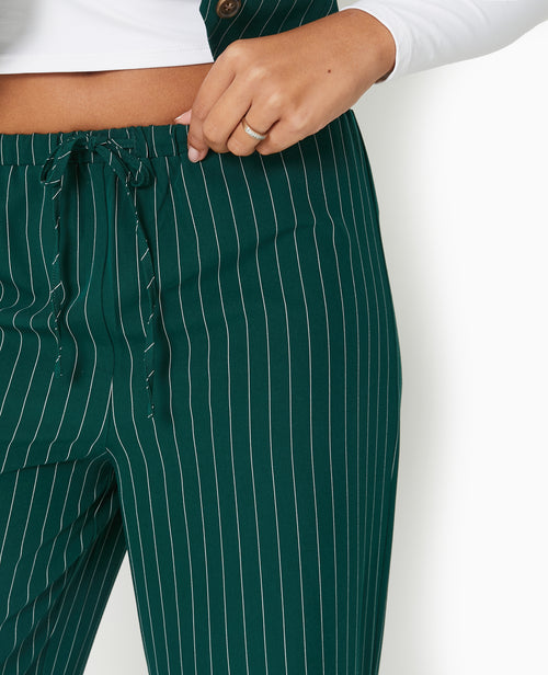Pantalon droit taille élastiquée rayures banquier - PIMKIE - 3