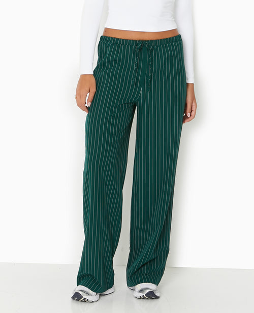 Pantalon droit taille élastiquée rayures banquier - PIMKIE - 5