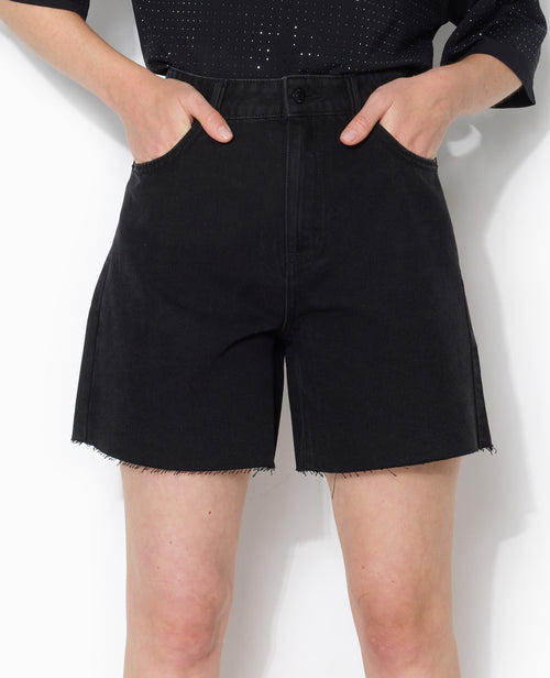 Short en jean taille haute avec bas coupés - PIMKIE - 2