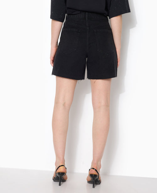 Short en jean taille haute avec bas coupés - PIMKIE - 6