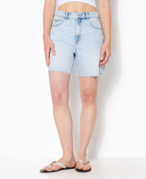 Short en jean taille haute avec bas coupés - PIMKIE - 5